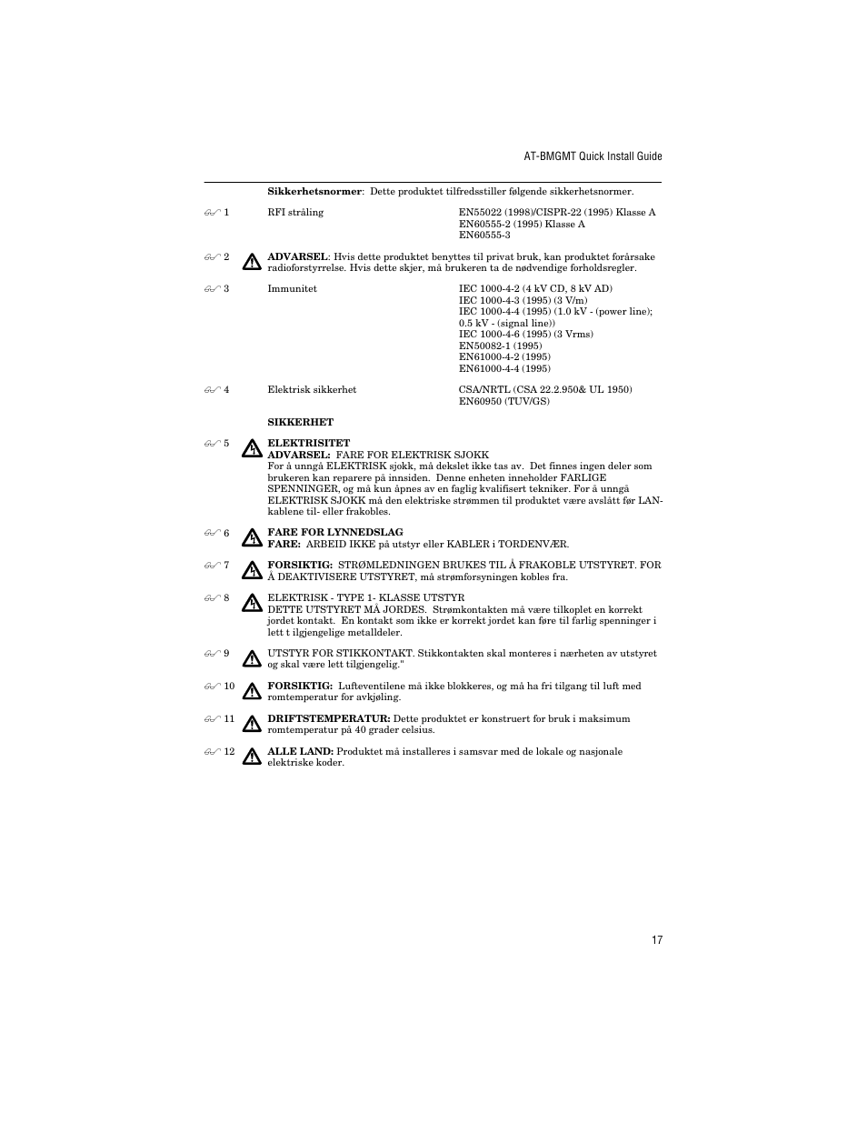 Allied Telesis AT-BMGMT User Manual | Page 27 / 34
