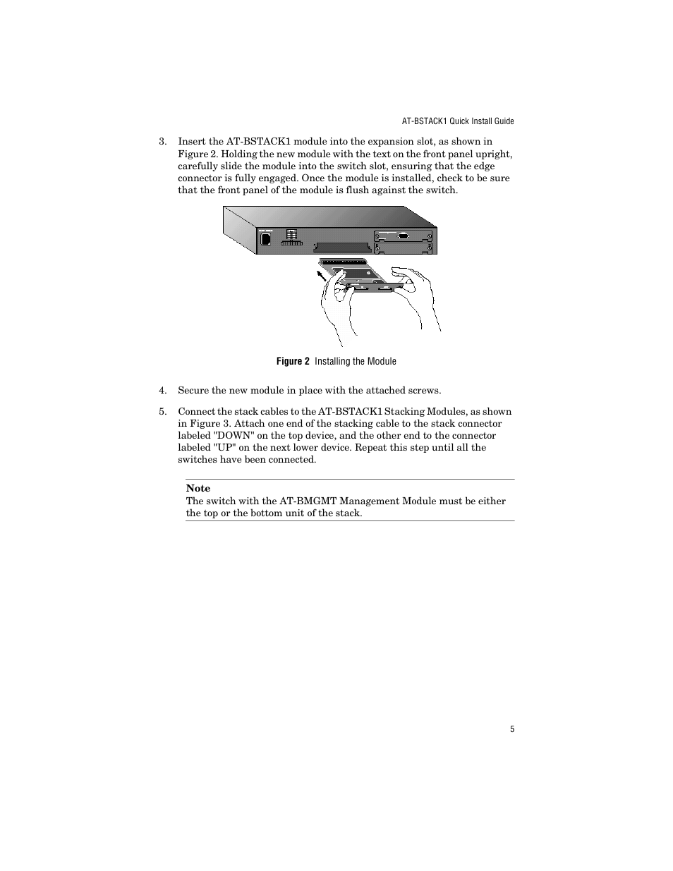 Allied Telesis AT-BSTACK1 User Manual | Page 15 / 34