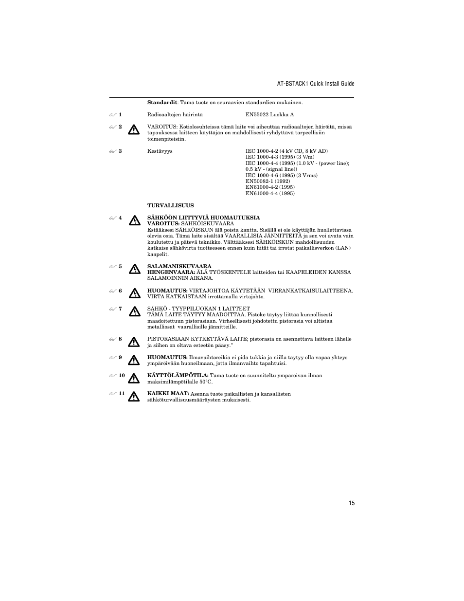 Allied Telesis AT-BSTACK1 User Manual | Page 25 / 34