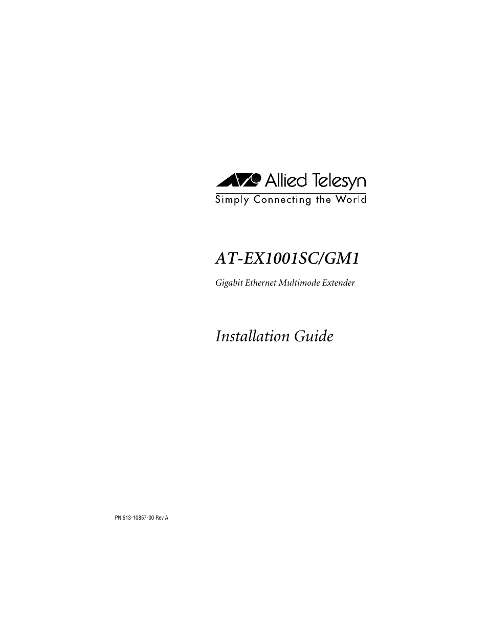 Allied Telesis AT-EX1001SC/GM1 User Manual | 38 pages