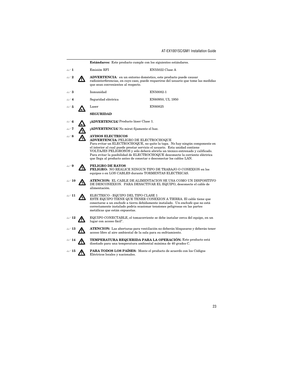 Allied Telesis AT-EX1001SC/GM1 User Manual | Page 33 / 38
