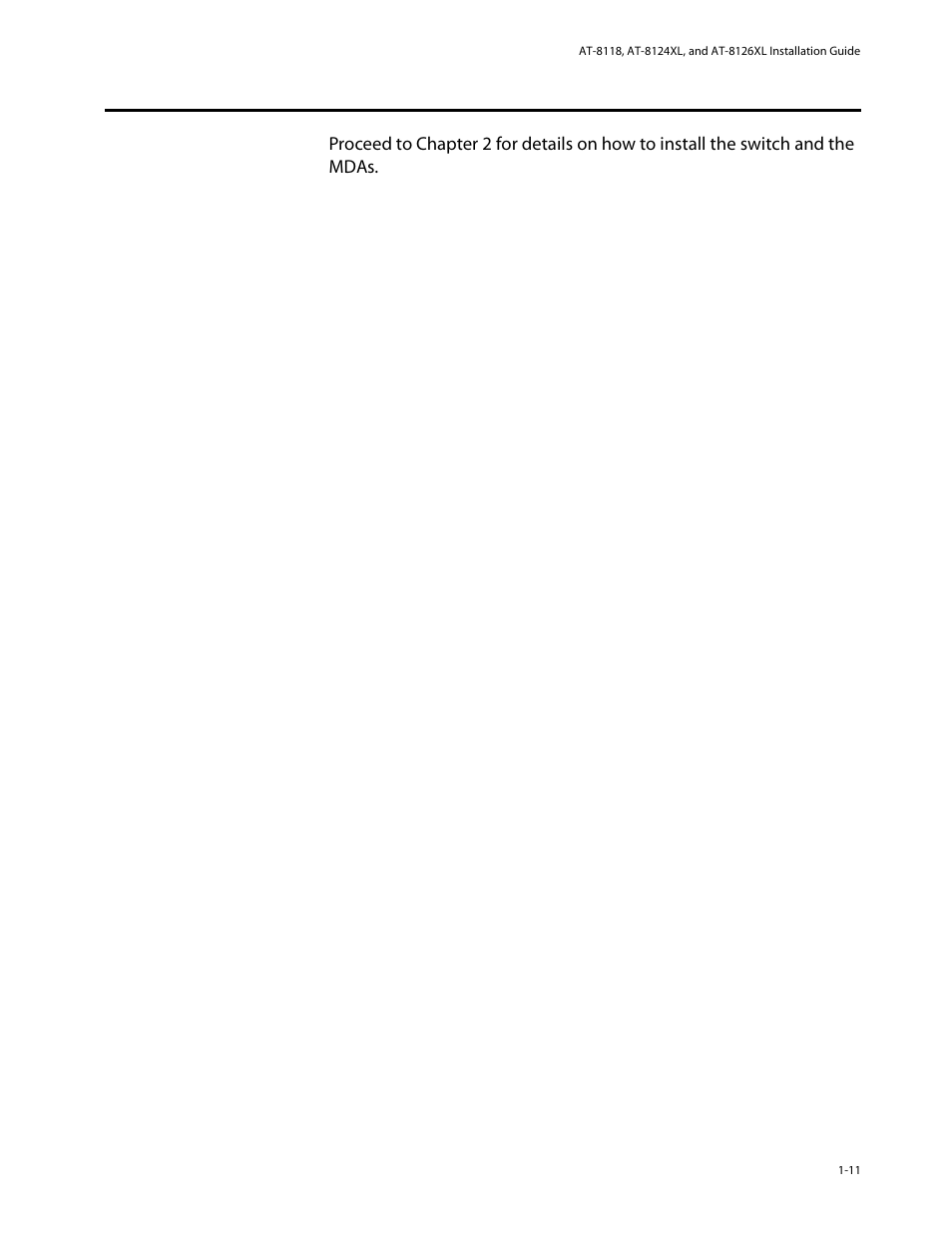 Where to go next, Where to go next -11 | Allied Telesis AT-8126XL User Manual | Page 21 / 60