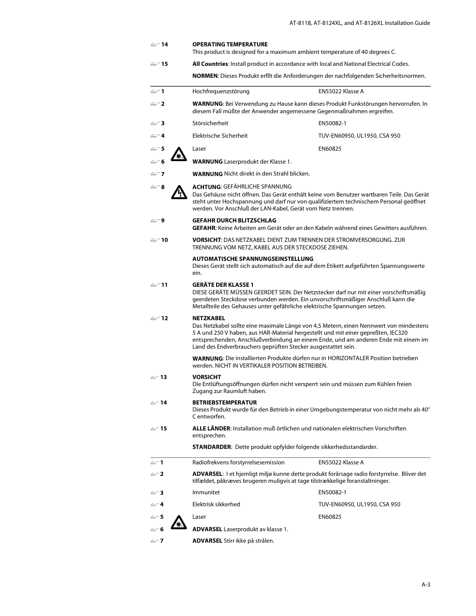 Allied Telesis AT-8126XL User Manual | Page 47 / 60