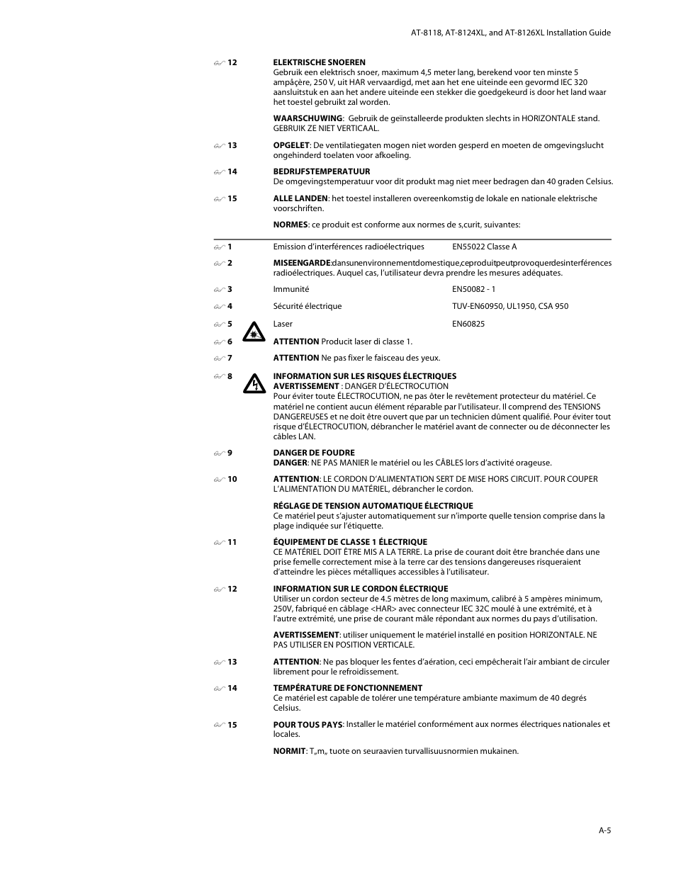 Allied Telesis AT-8126XL User Manual | Page 49 / 60