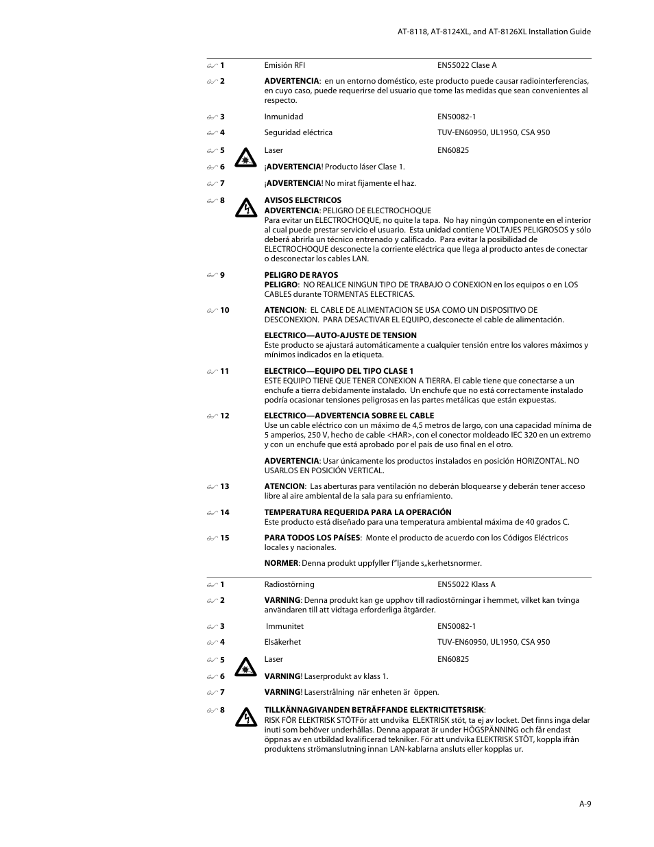 Allied Telesis AT-8126XL User Manual | Page 53 / 60