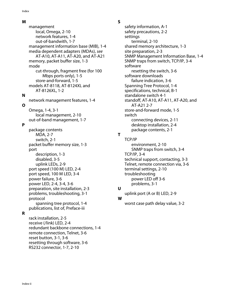 Allied Telesis AT-8126XL User Manual | Page 60 / 60