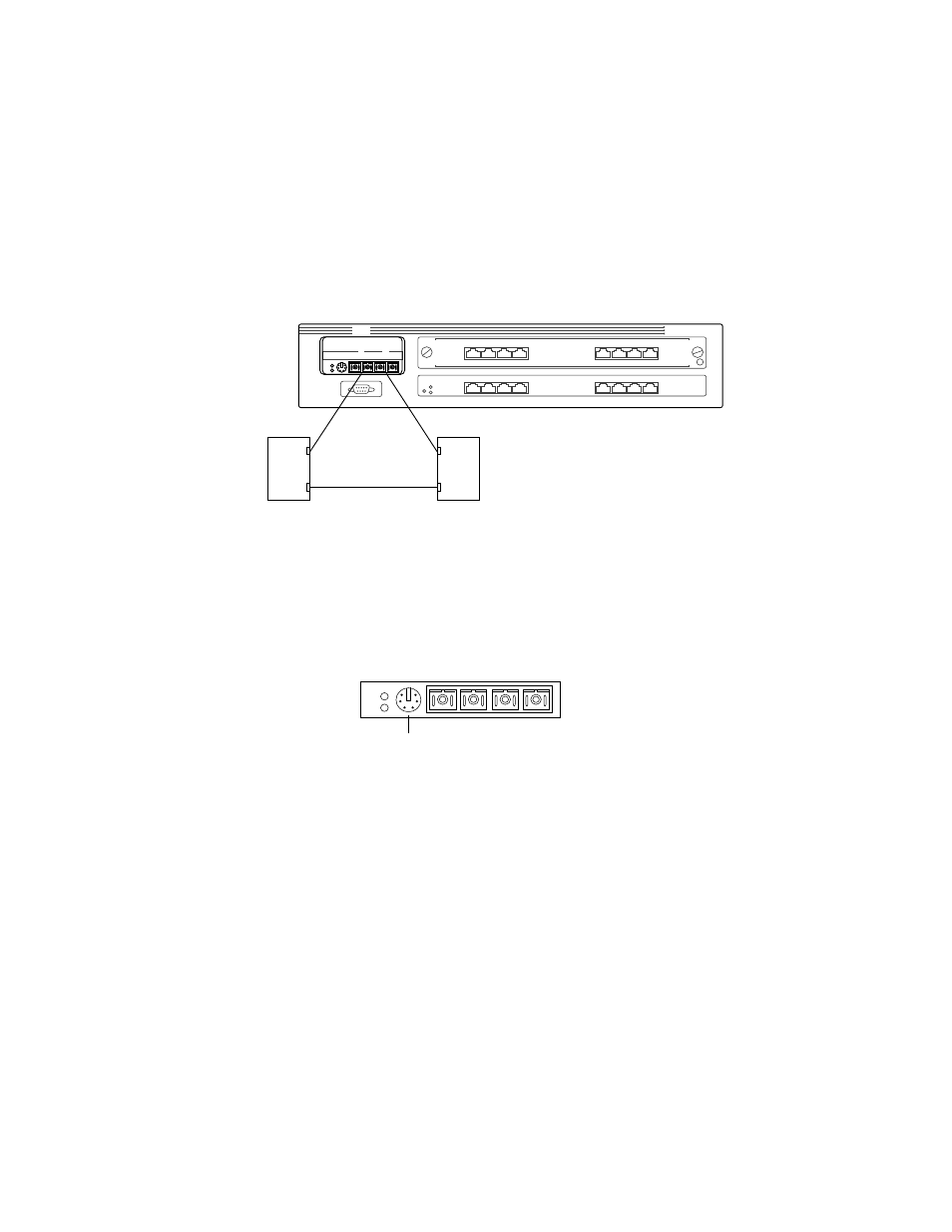 Das cable connections, Optical bypass connector, Das cable connections optical bypass connector | Allied Telesis AT-8203 User Manual | Page 20 / 30