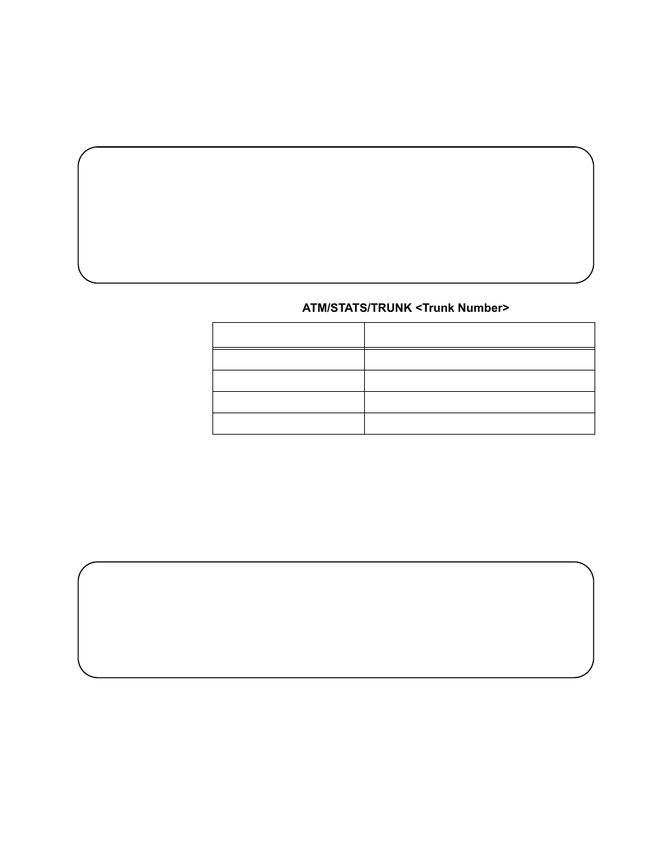 Trunk 1 statistics, Table2-24 atm/stats/trunk <trunk number> parame | Allied Telesis AT-8202 User Manual | Page 71 / 80