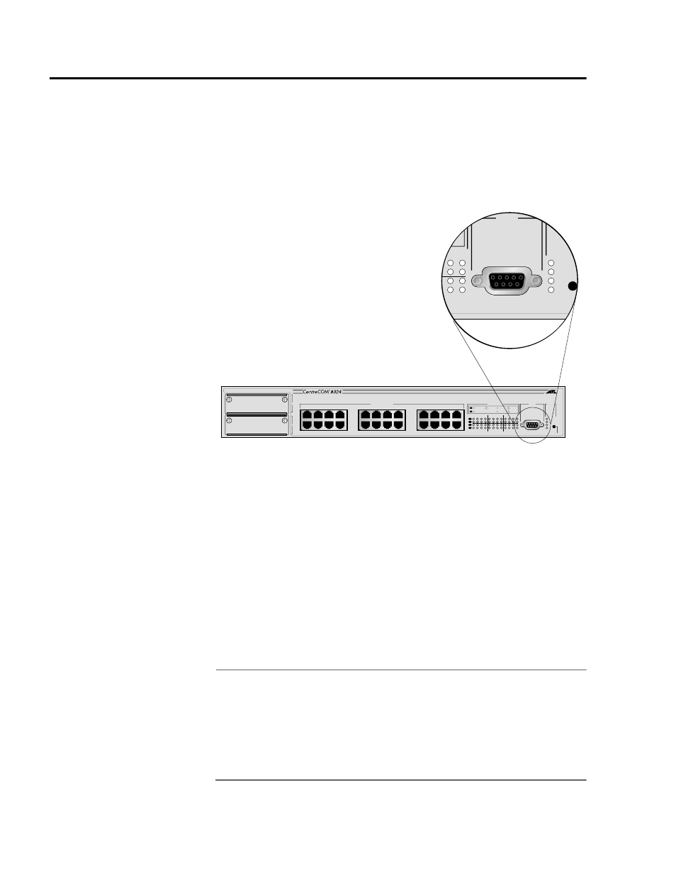 Rs232 connector, L /a, L /a d/c d/c l /a d/c | Hardware description 18 | Allied Telesis AT-8324 User Manual | Page 18 / 92