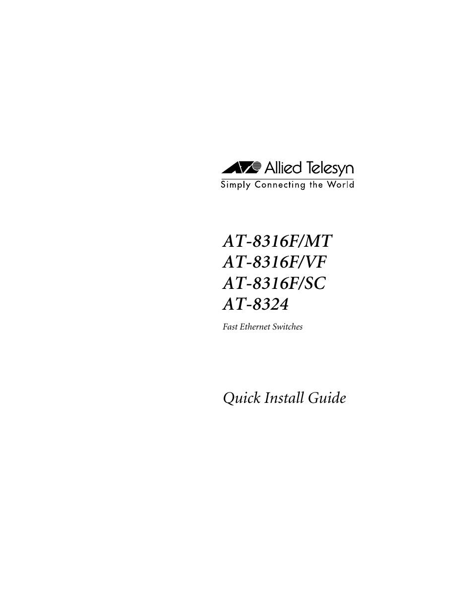 Allied Telesis AT-8324 User Manual | 38 pages
