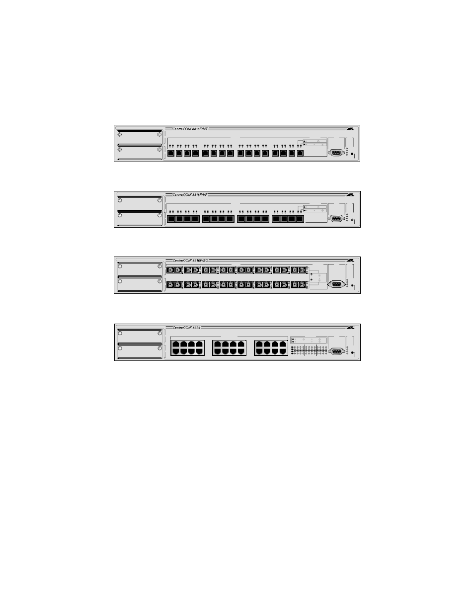 L /a d/c, L /a, L /a d/c d/c l /a d/c | System models 2 | Allied Telesis AT-8324 User Manual | Page 8 / 38