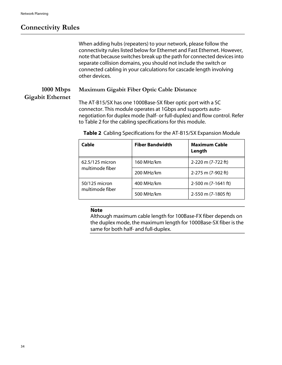 Connectivity rules, 1000 mbps gigabit ethernet | Allied Telesis AT-8324SX User Manual | Page 34 / 81