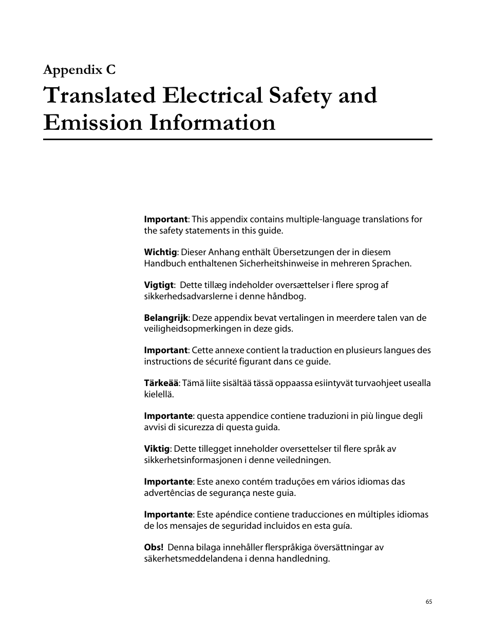 Appendix c | Allied Telesis AT-8324SX User Manual | Page 65 / 81