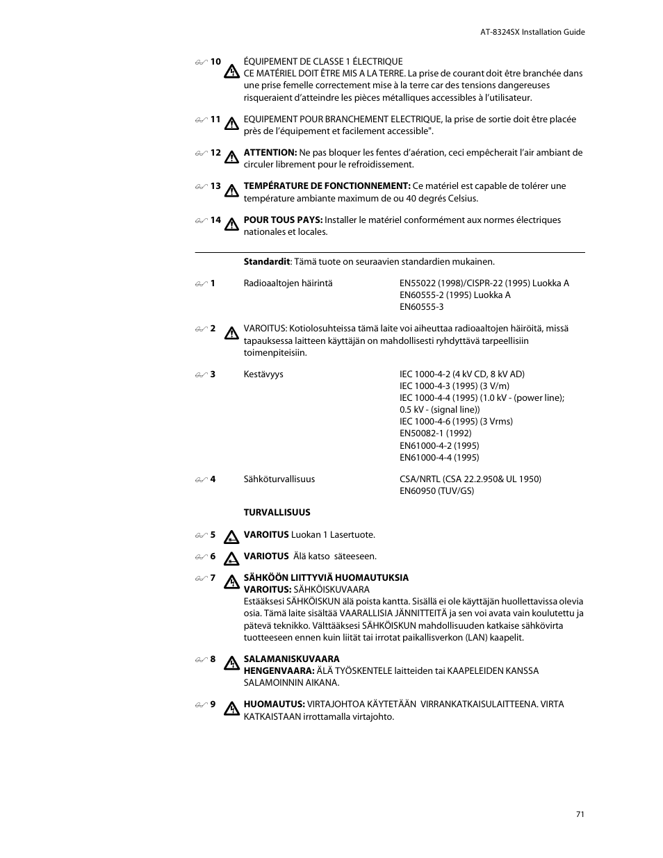 Allied Telesis AT-8324SX User Manual | Page 71 / 81