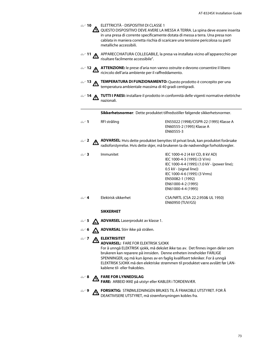 Allied Telesis AT-8324SX User Manual | Page 73 / 81