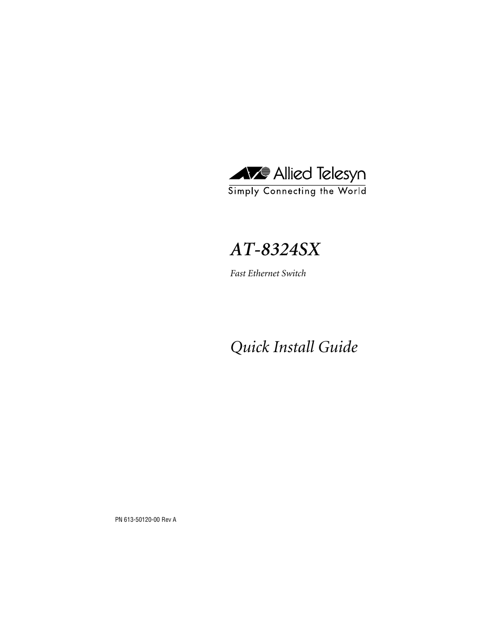 Allied Telesis AT-8324SX User Manual | 34 pages
