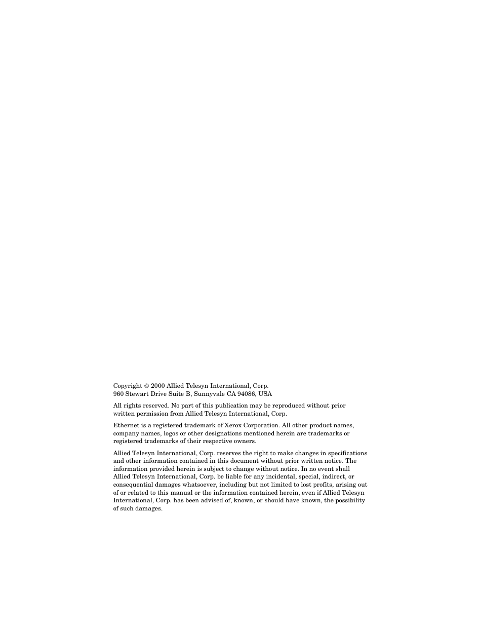 Allied Telesis AT-8324SX User Manual | Page 2 / 34