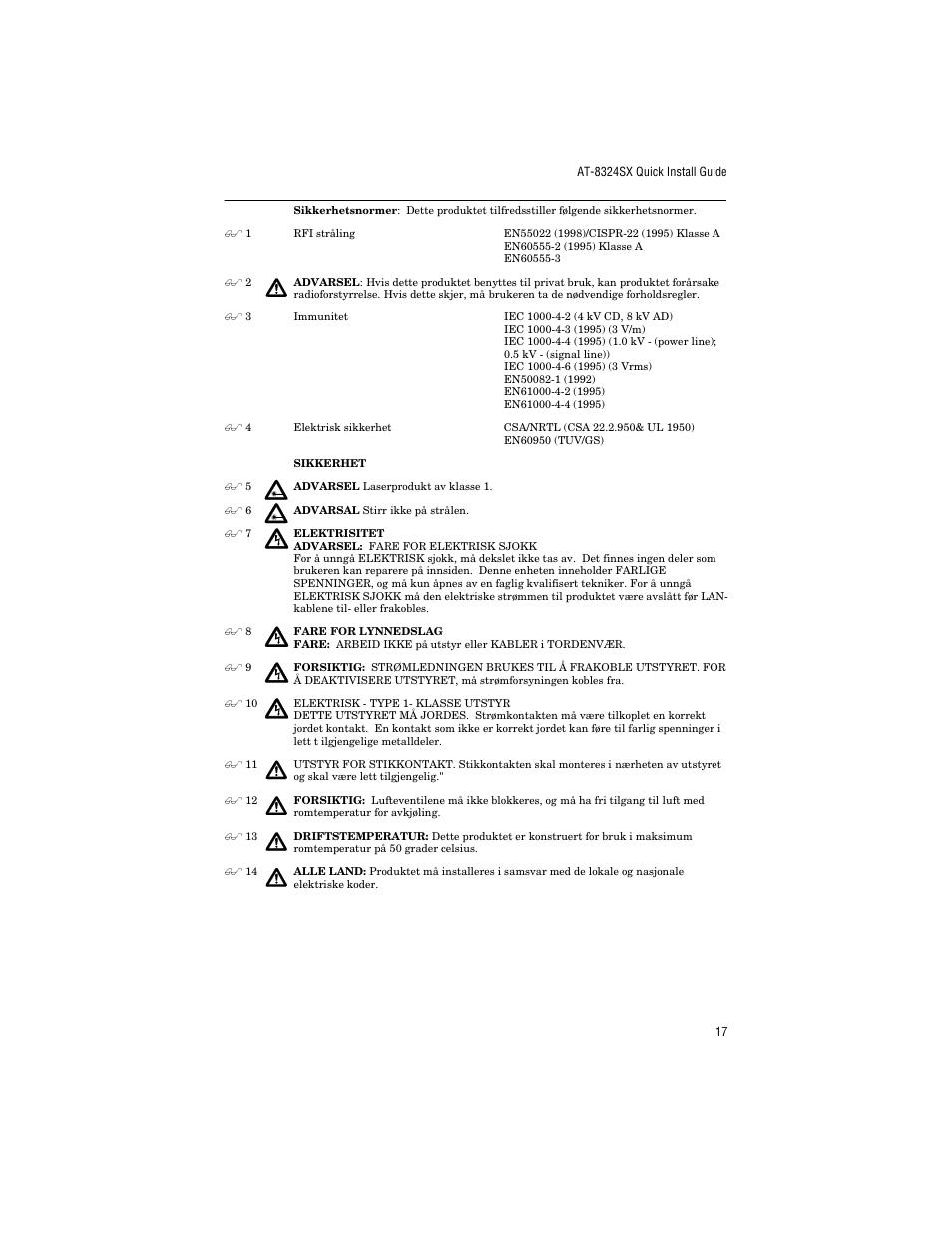 Allied Telesis AT-8324SX User Manual | Page 27 / 34