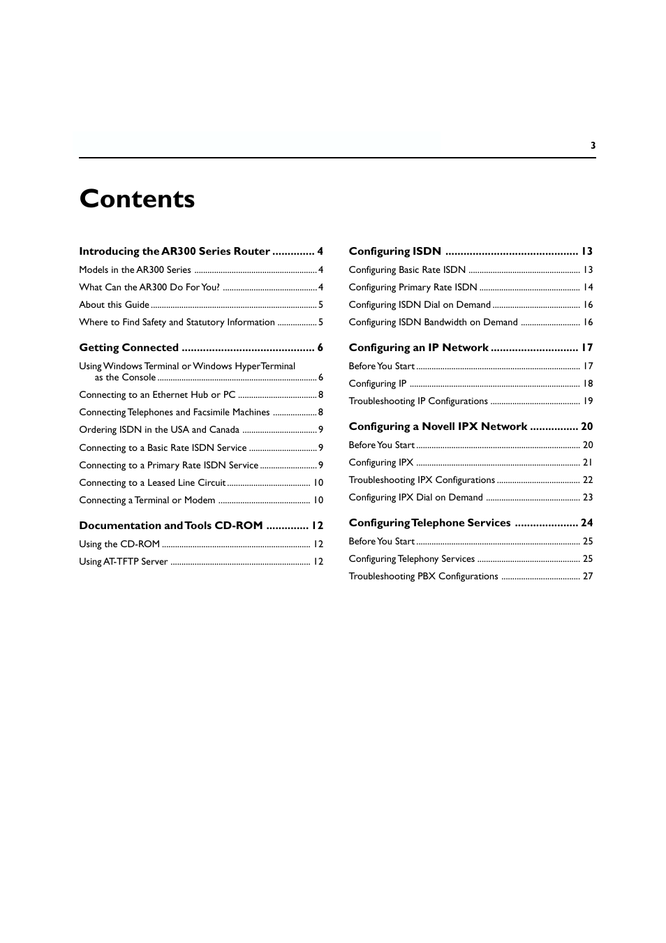 Allied Telesis AR300 SERIES ROUTER User Manual | Page 3 / 27