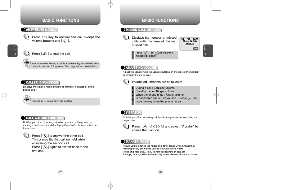 Basic functions | Audiovox CDM-8200 User Manual | Page 13 / 51