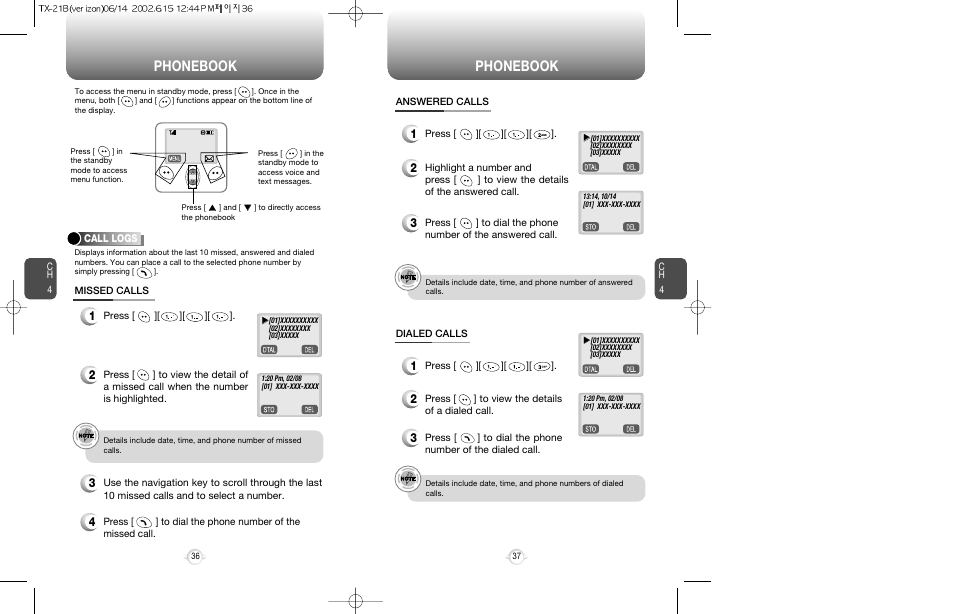 Phonebook | Audiovox CDM-8200 User Manual | Page 20 / 51