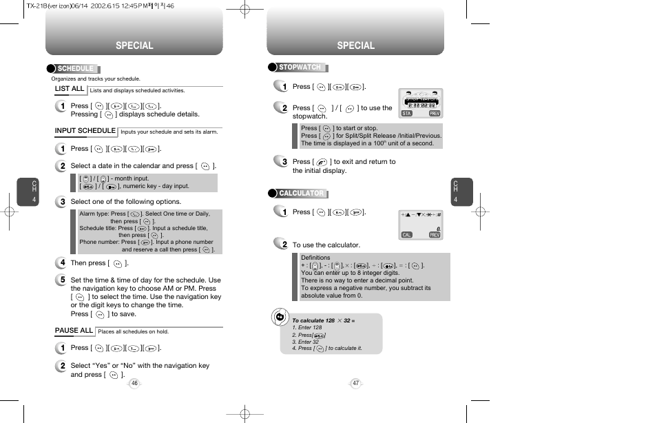 Special | Audiovox CDM-8200 User Manual | Page 25 / 51