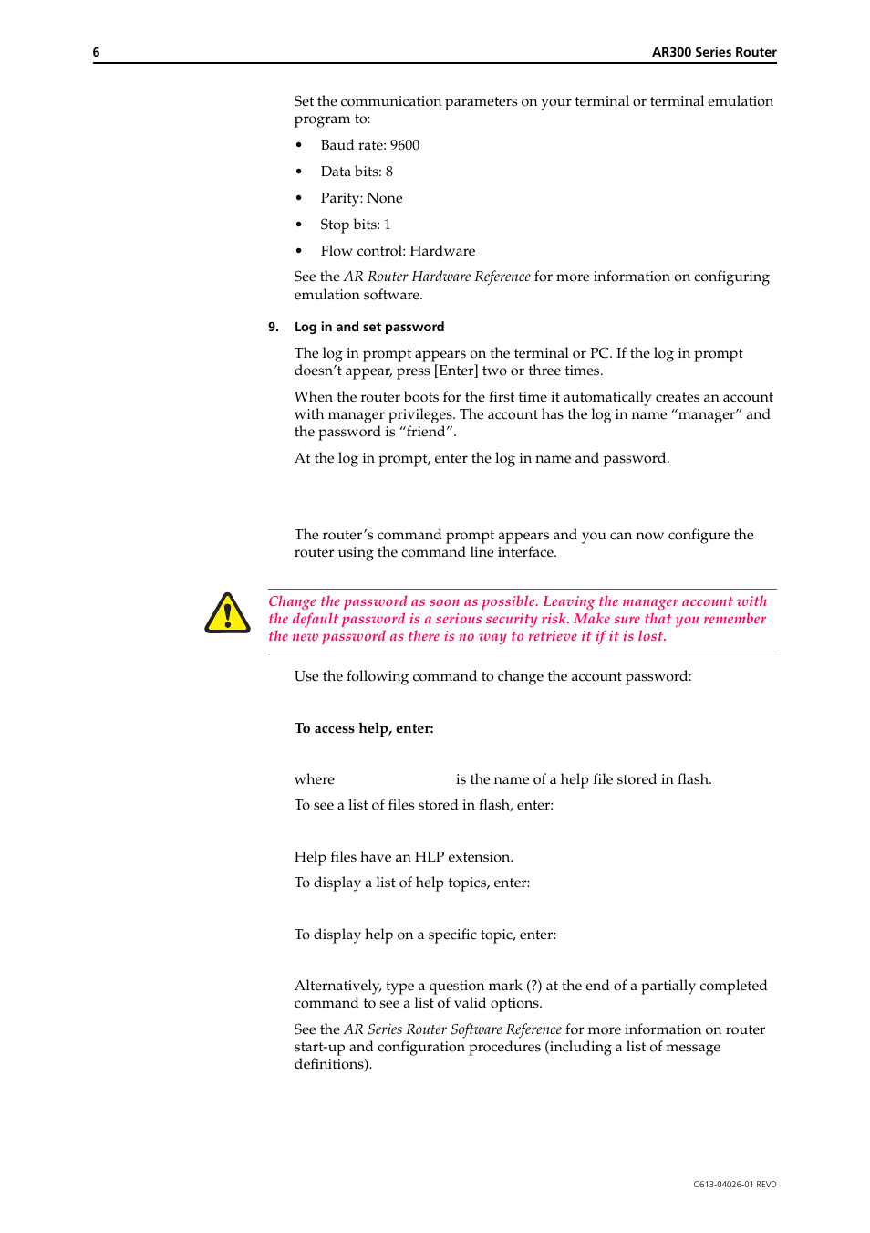 Allied Telesis AR300 SERIES ROUTER User Manual | Page 6 / 9