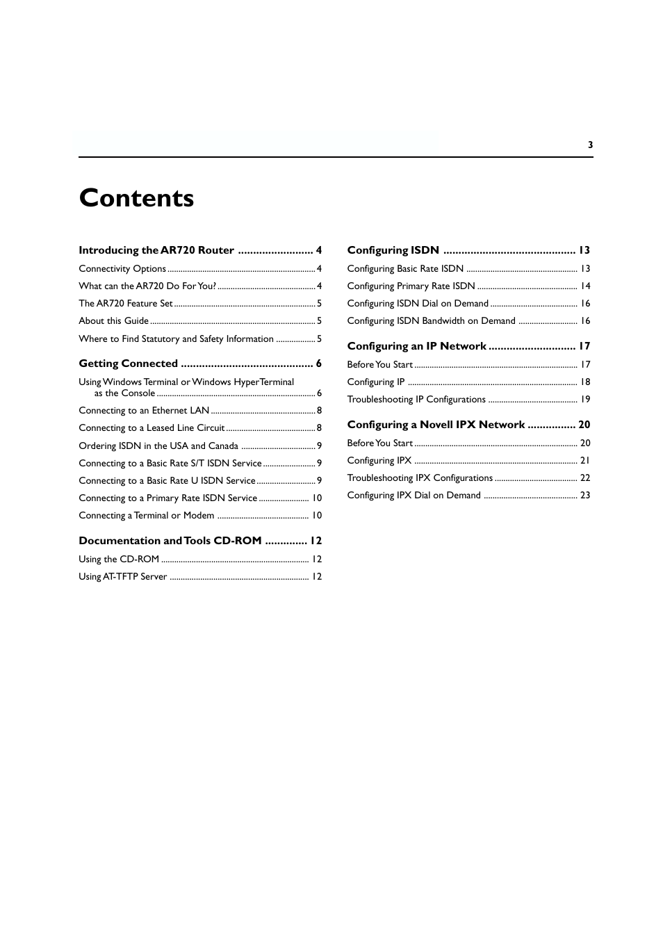 Allied Telesis AR720 ROUTER User Manual | Page 3 / 23