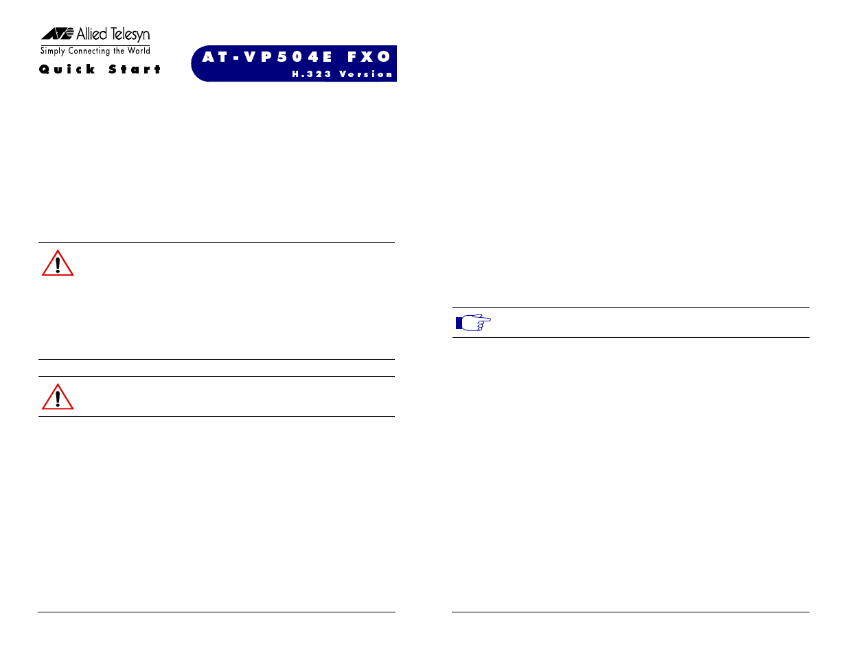 Allied Telesis AT-VP504E FXO User Manual | 2 pages