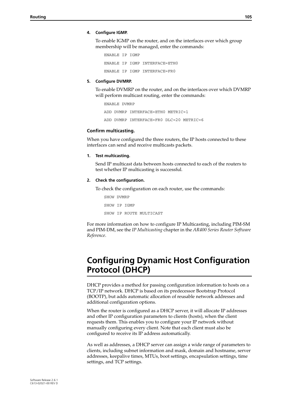 Allied Telesis AR400 Series Router User Manual | Page 105 / 131