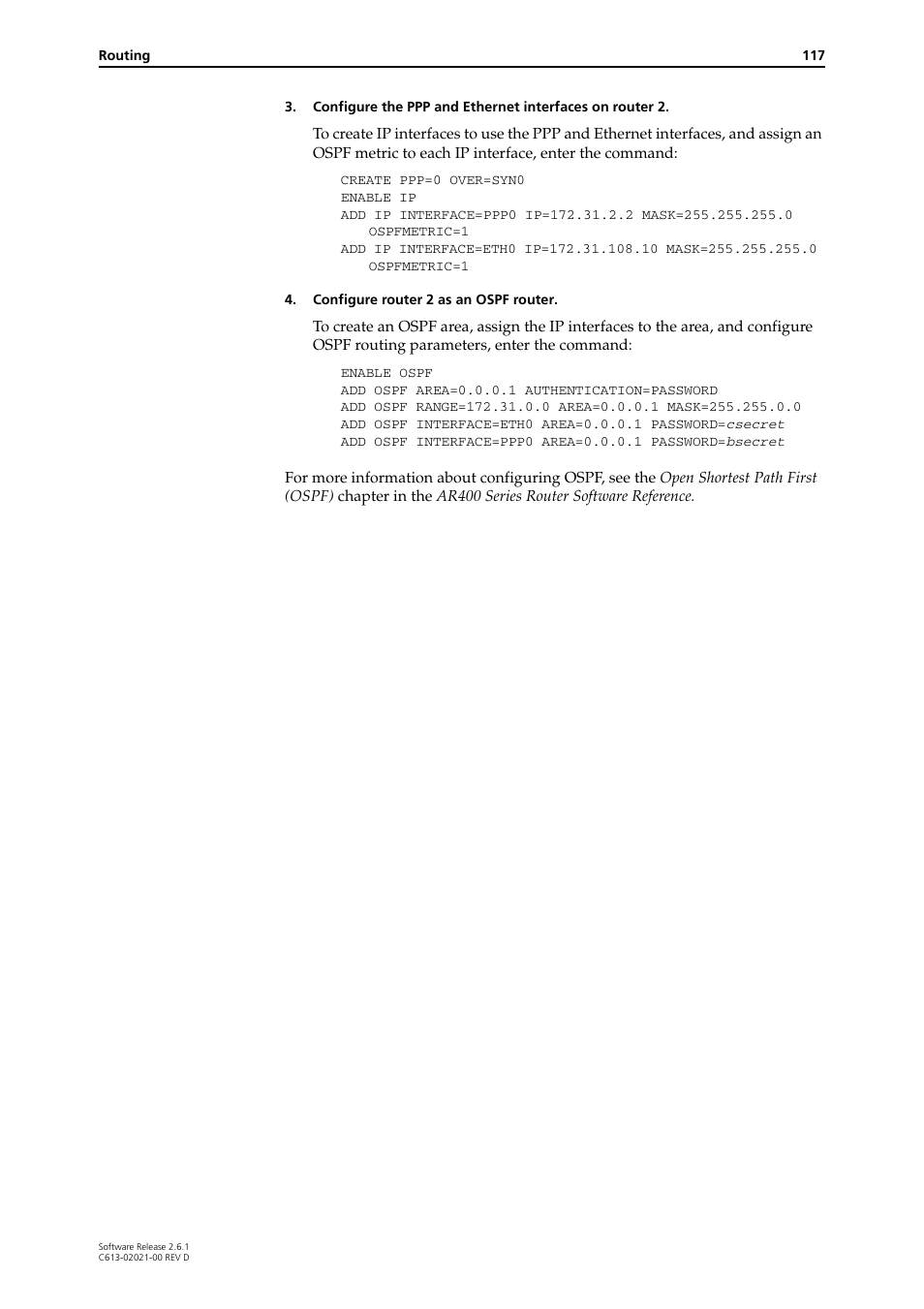 Allied Telesis AR400 Series Router User Manual | Page 117 / 131