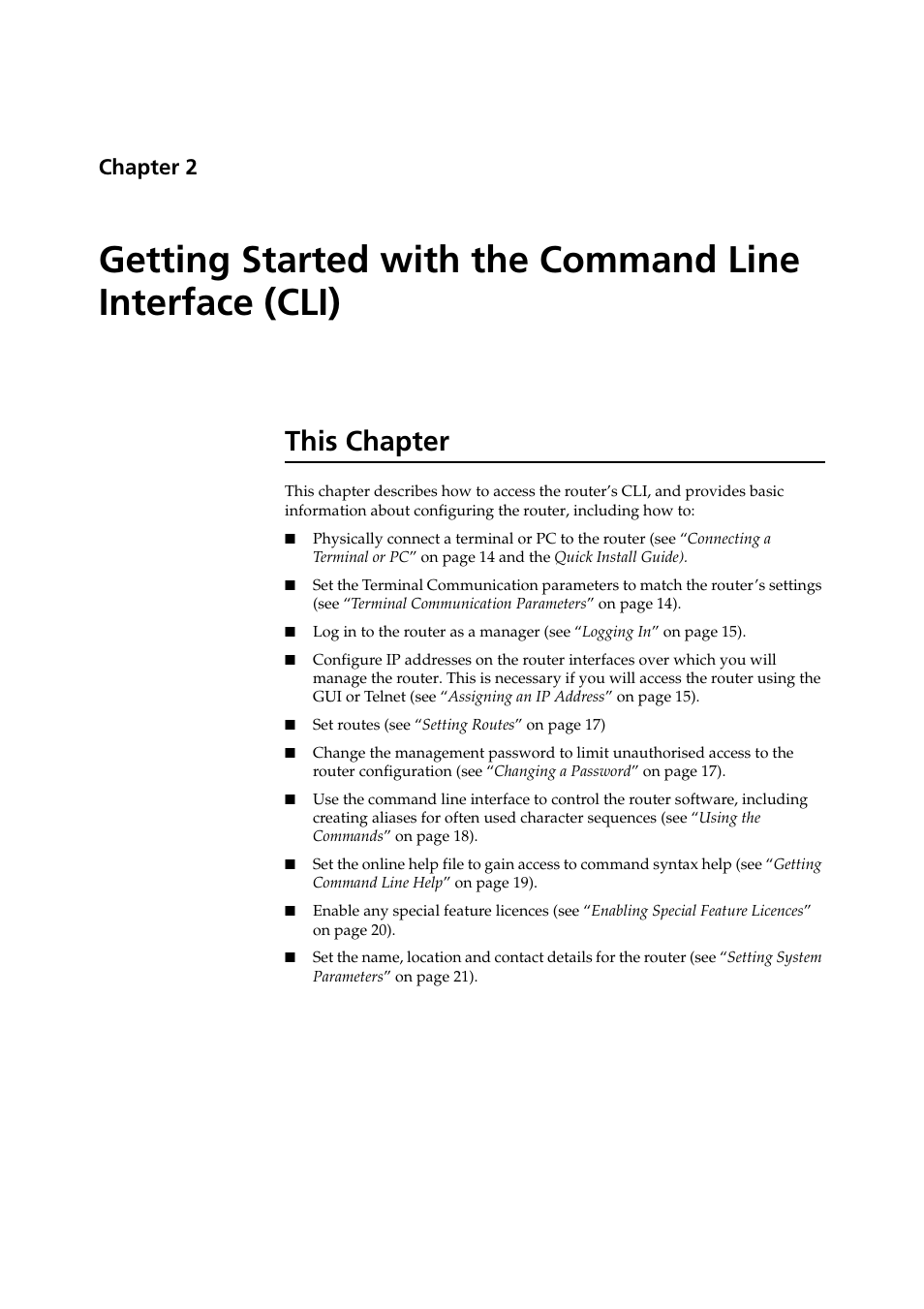 This chapter, Chapter 2 | Allied Telesis AR400 Series Router User Manual | Page 13 / 131