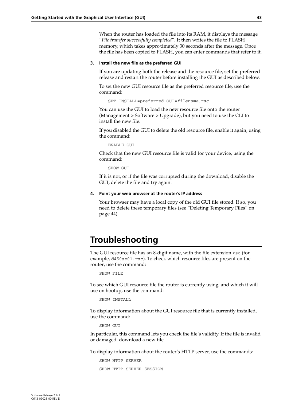 Troubleshooting | Allied Telesis AR400 Series Router User Manual | Page 43 / 131