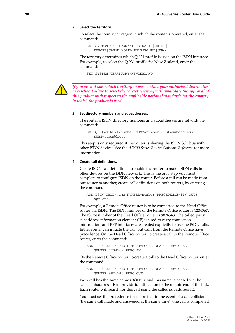 Allied Telesis AR400 Series Router User Manual | Page 90 / 131