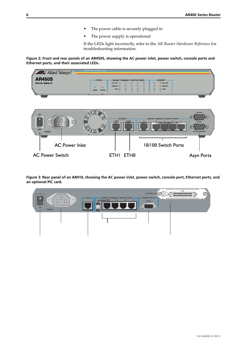 Eth 0, 6ar400 series router | Allied Telesis AR400 Series Router User Manual | Page 6 / 11