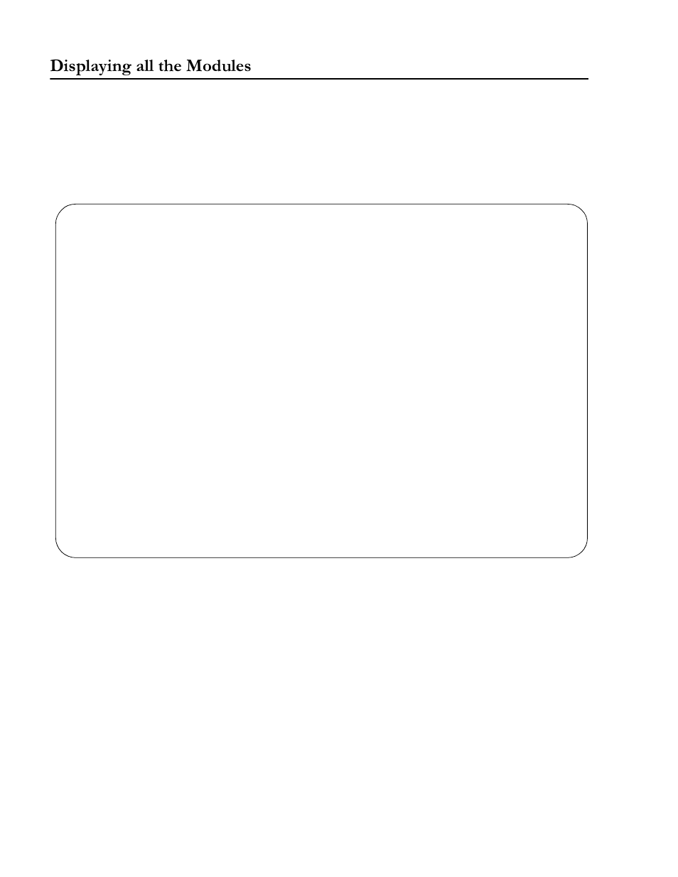 Displaying all the modules, Lvsod\lqj doo wkh 0rgxohv | Allied Telesis AT-S31 User Manual | Page 38 / 64