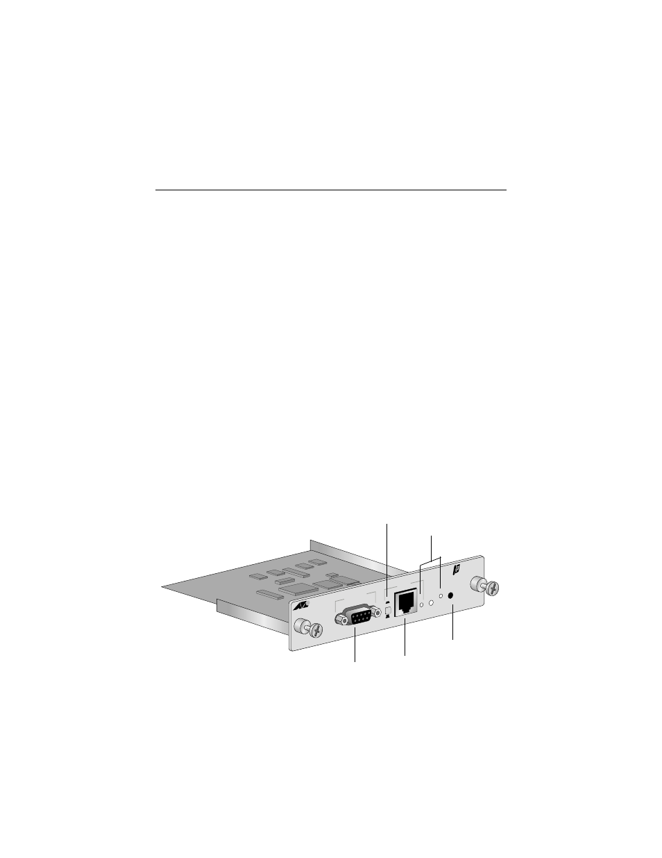 Chapter 5, Installing an optional management module | Allied Telesis AT-PBC18 User Manual | Page 37 / 62