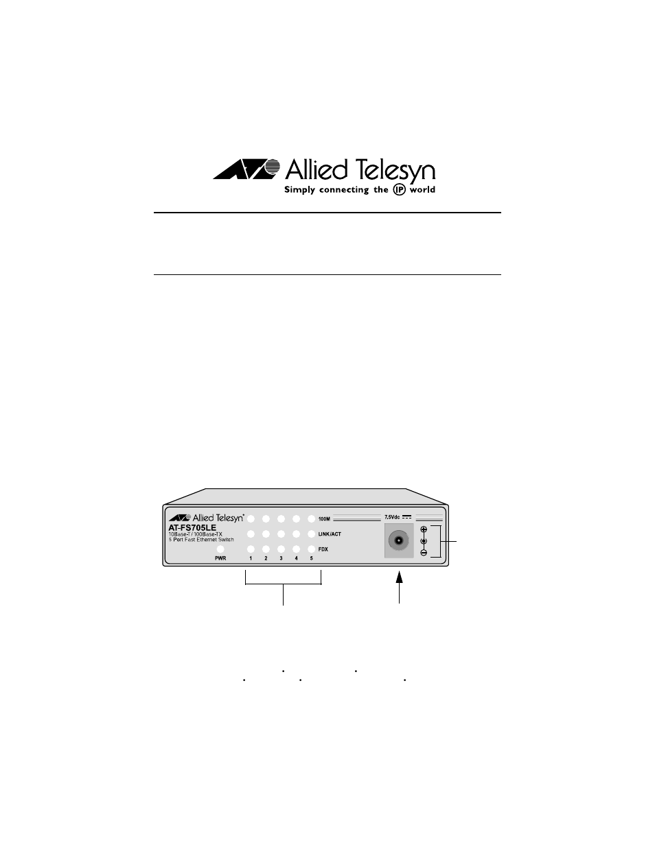 Allied Telesis AT-FS705LE User Manual | 2 pages