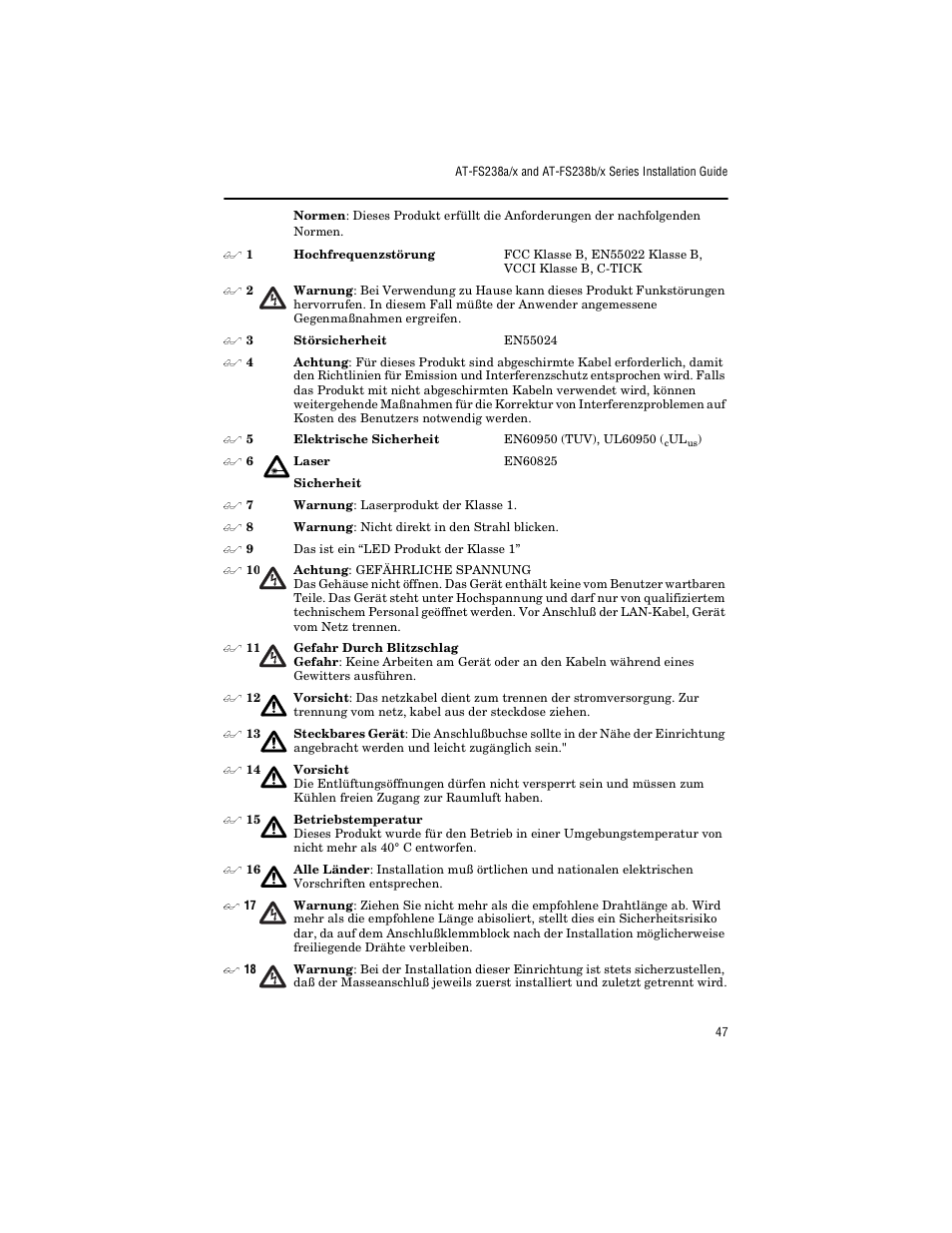 Allied Telesis AT-FS238b/2 User Manual | Page 57 / 76