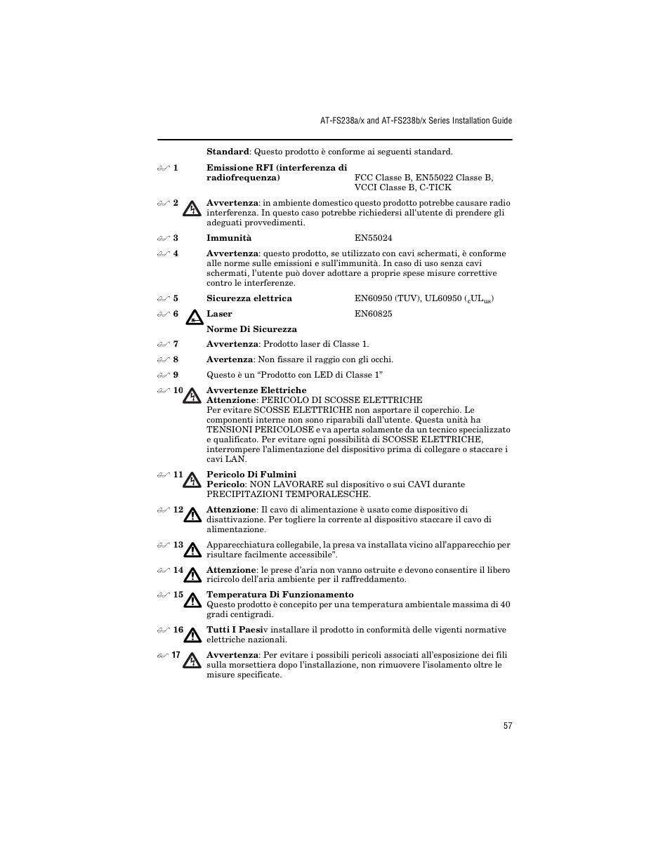 Allied Telesis AT-FS238b/2 User Manual | Page 67 / 76
