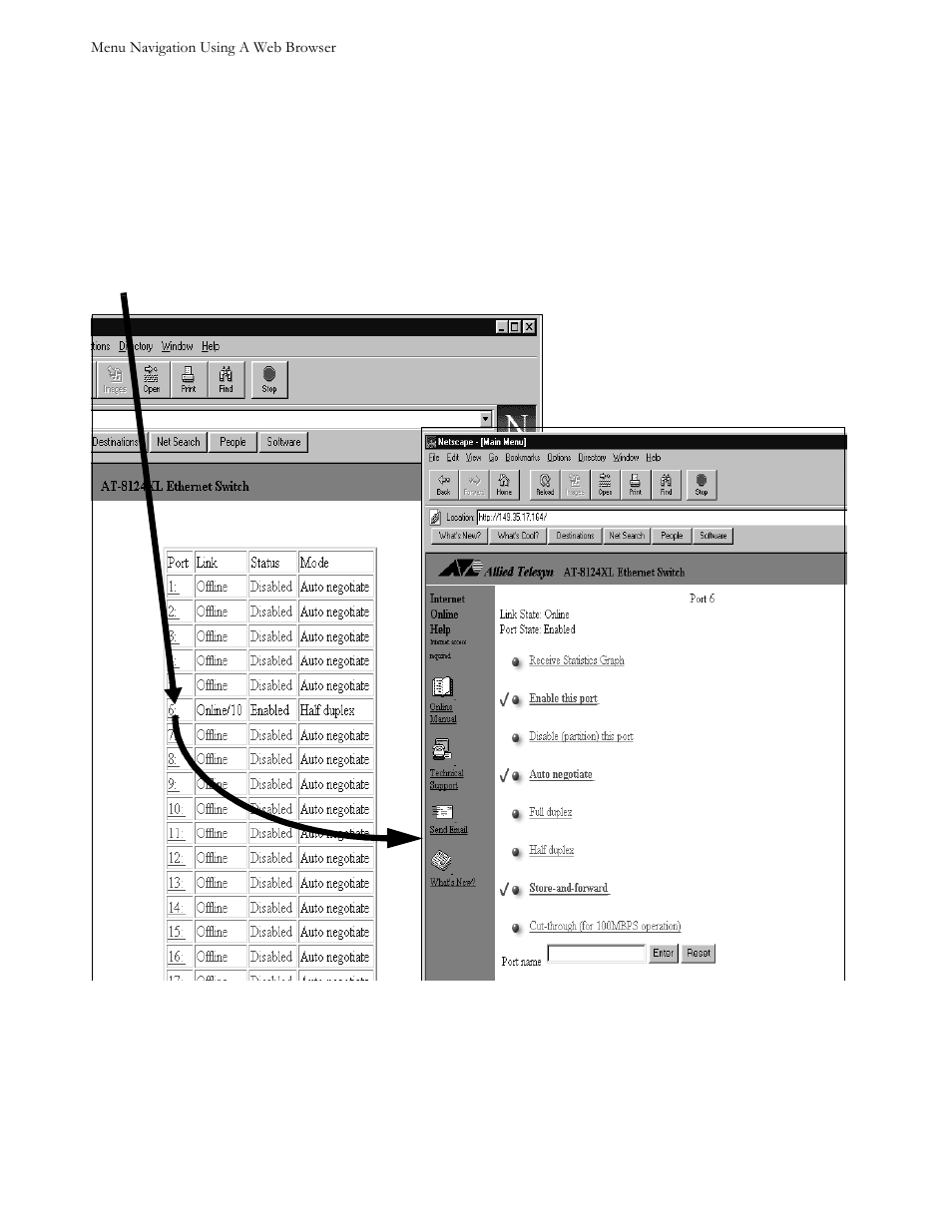 Figure 25 sample omega menus | Allied Telesis AT-S21 User Manual | Page 26 / 90