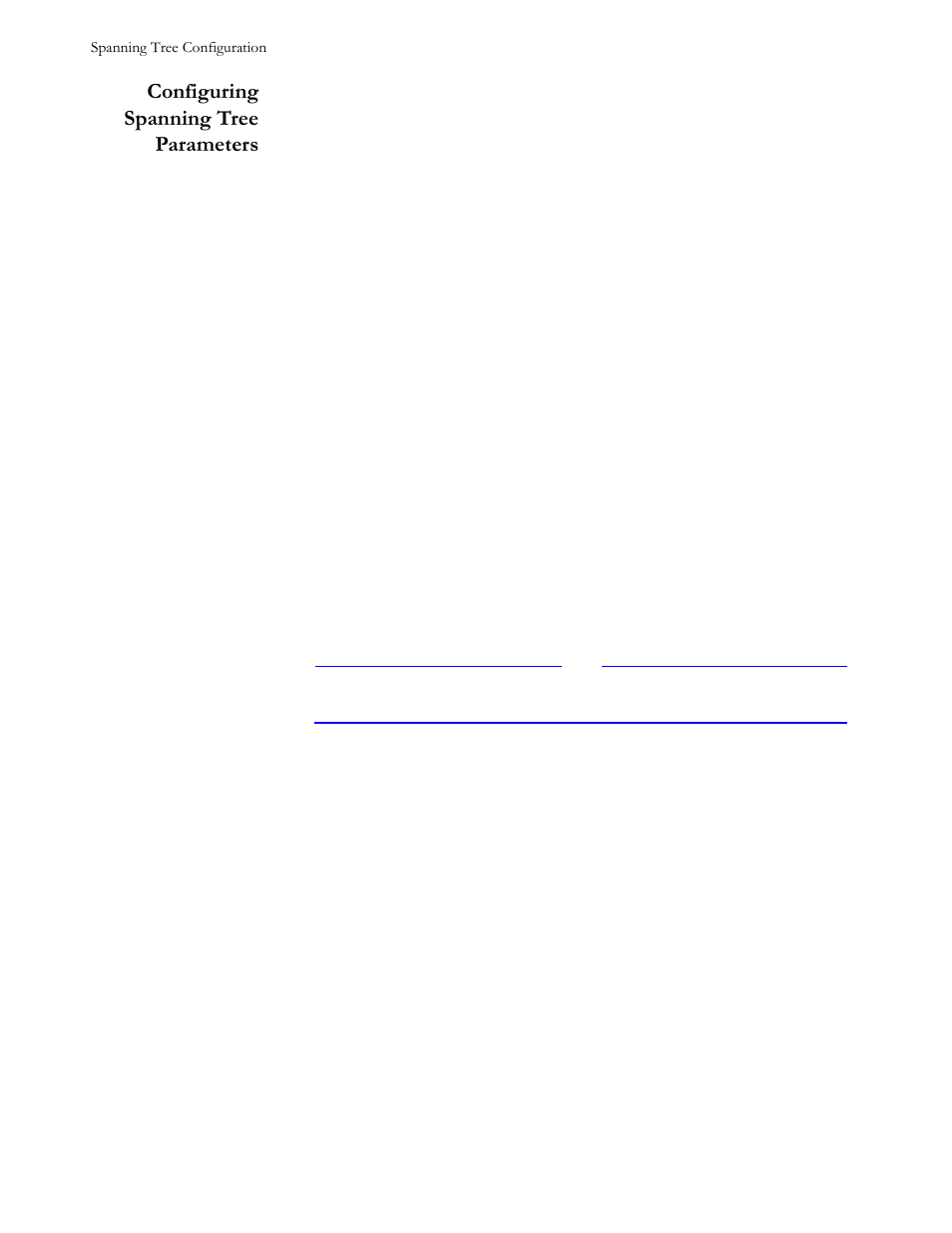 Configuring spanning tree parameters, Menu, Bridge priority | Max age time, Hello time, Forwarding delay, Configuring spanning tree parameters -8 | Allied Telesis AT-S21 User Manual | Page 40 / 90