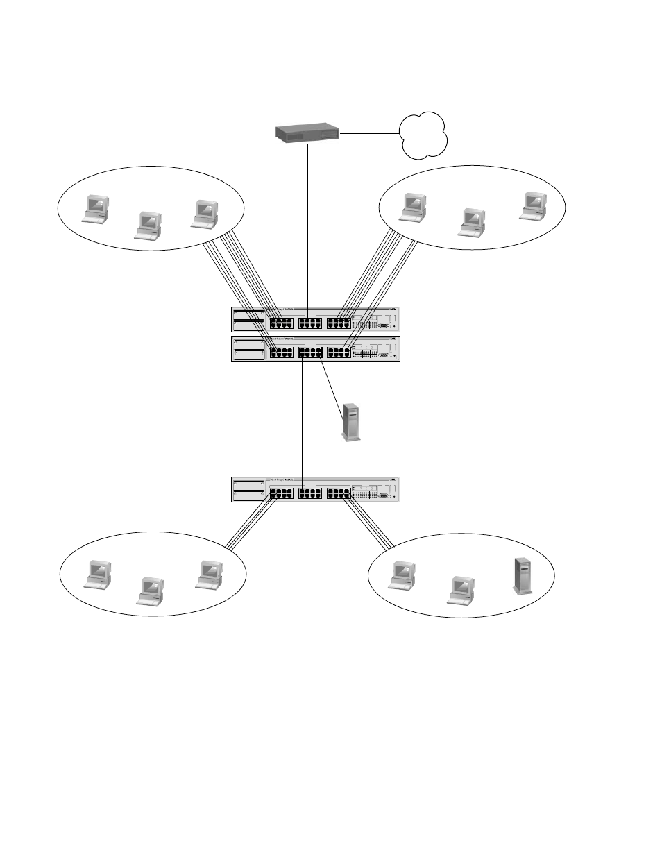 Tagged vlan example | Allied Telesis AT-S25 User Manual | Page 150 / 166