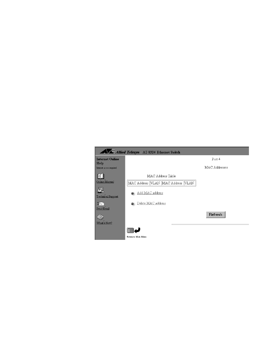 Adding addresses to the static mac address table | Allied Telesis AT-S25 User Manual | Page 88 / 166