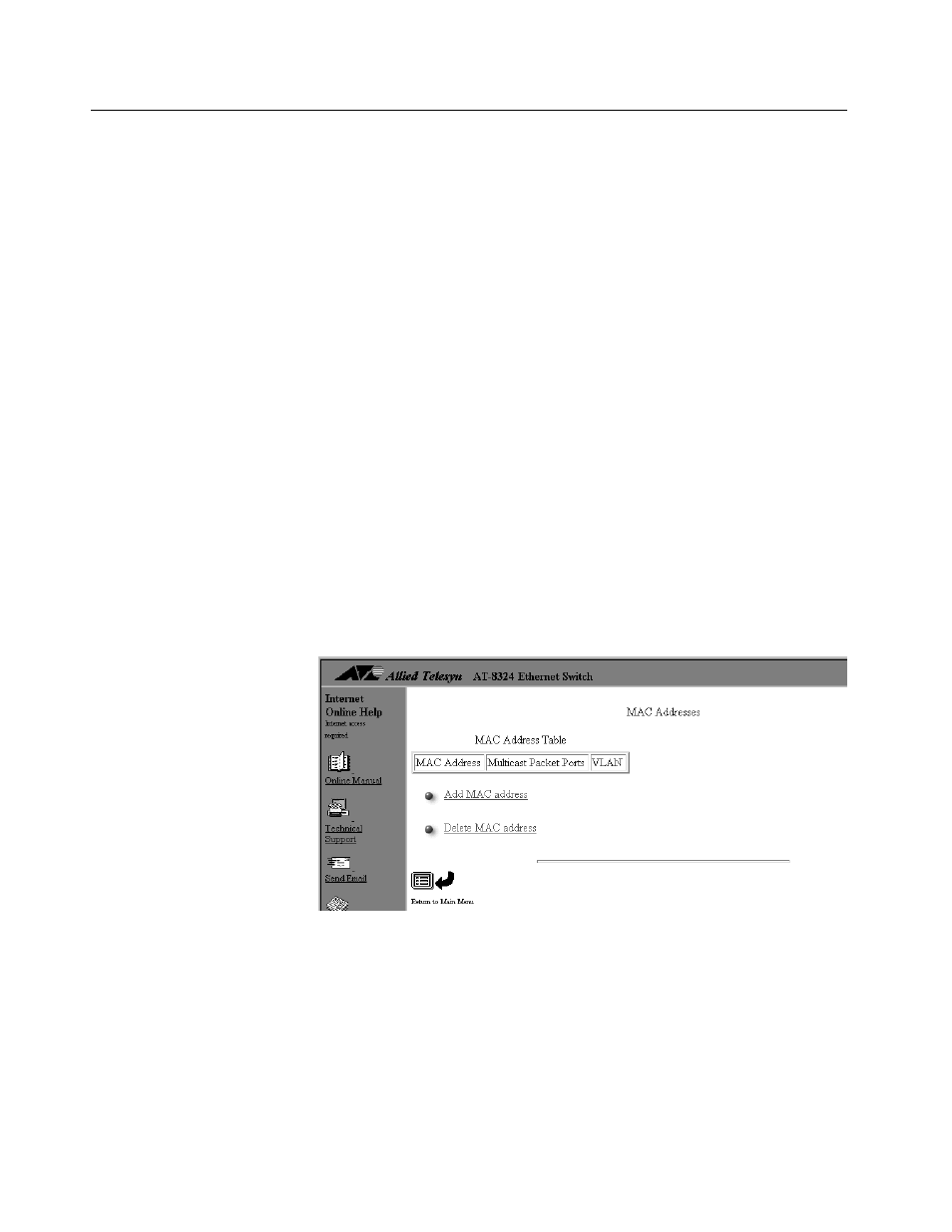 Multicast addresses, Configuring a multicast address | Allied Telesis AT-S25 User Manual | Page 92 / 166