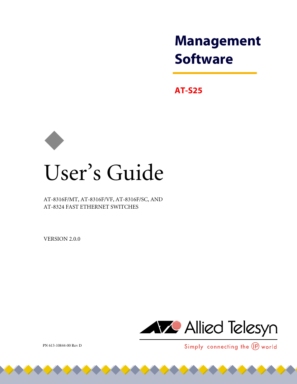 Allied Telesis AT-S25 User Manual | 277 pages