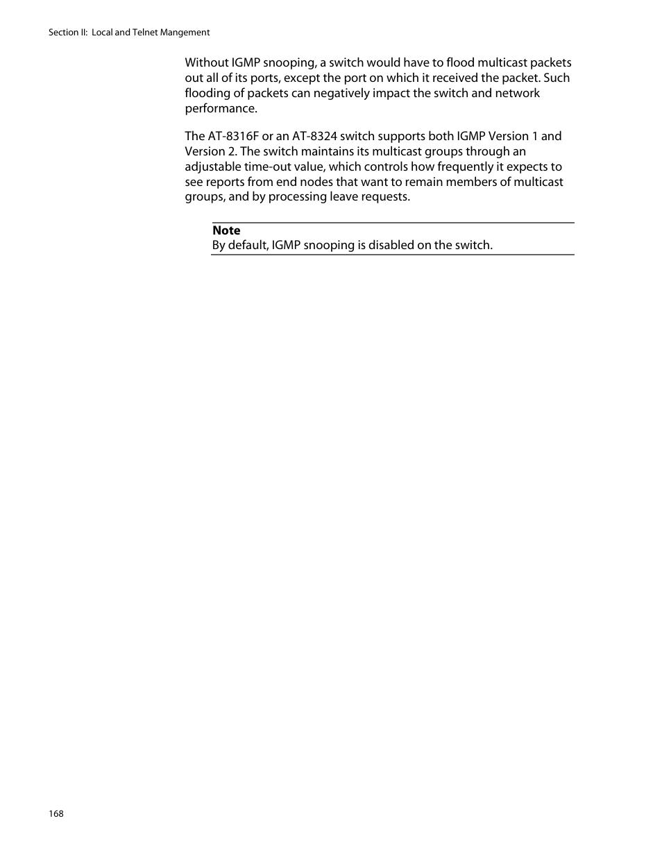 Allied Telesis AT-S25 User Manual | Page 168 / 277