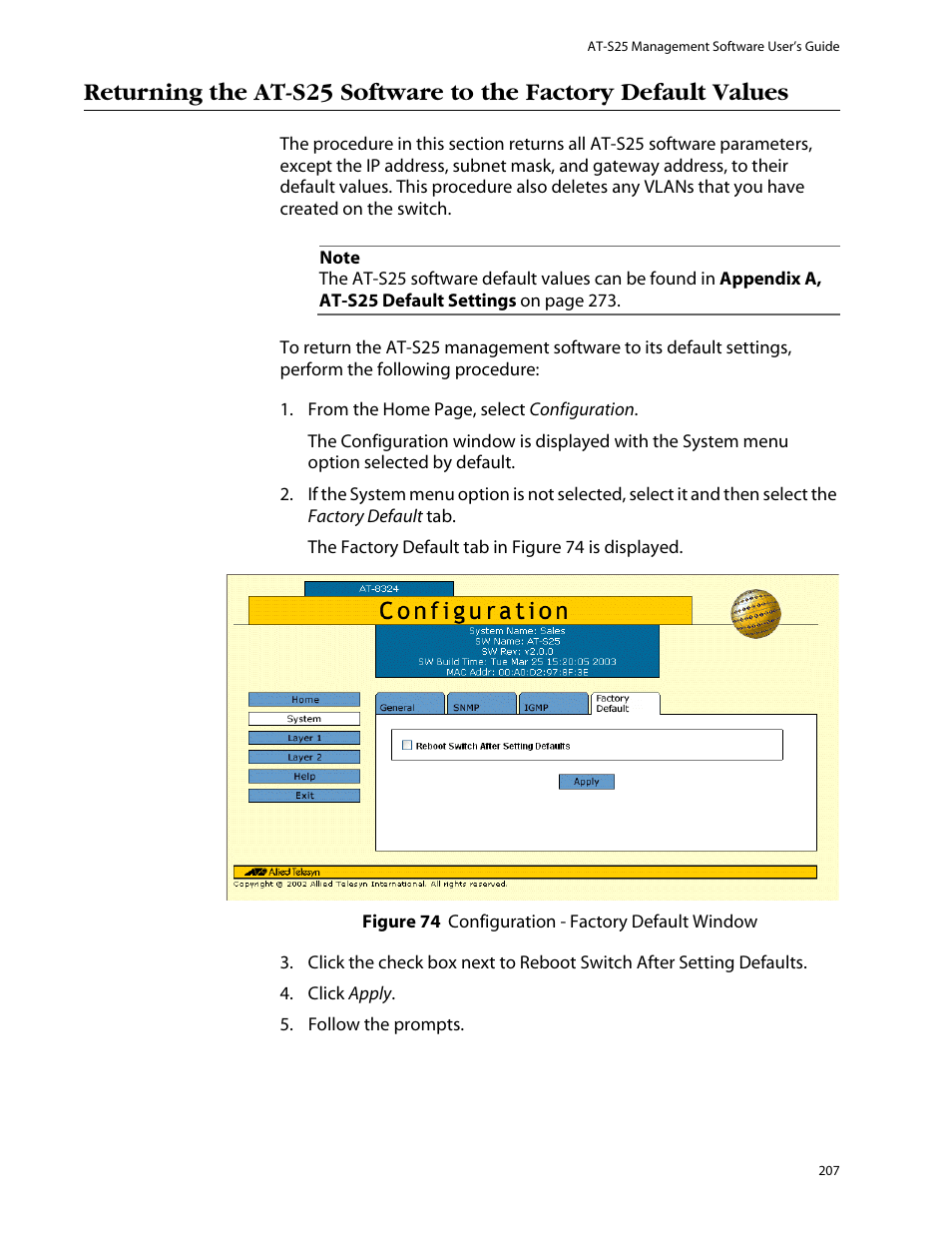 Allied Telesis AT-S25 User Manual | Page 207 / 277