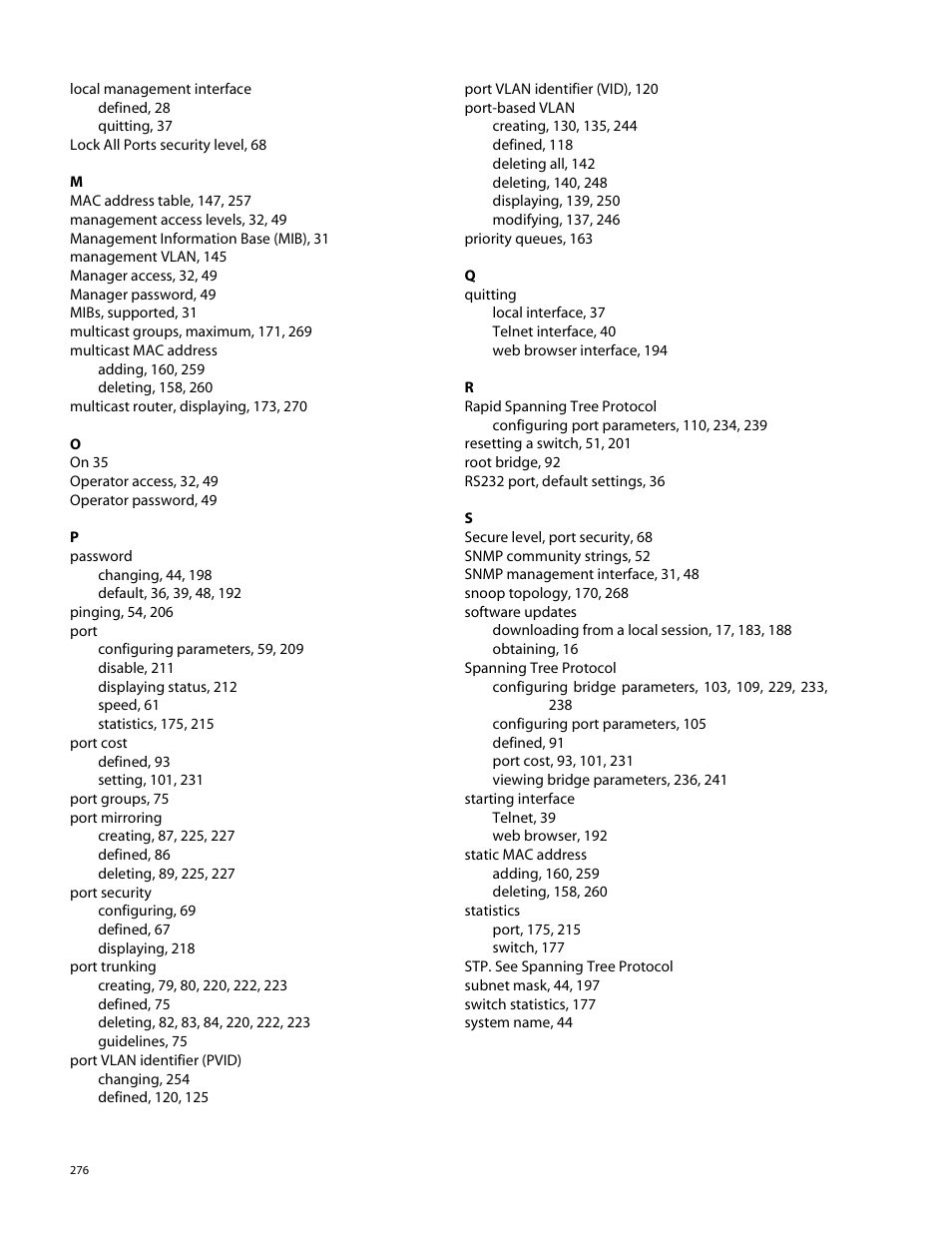 Allied Telesis AT-S25 User Manual | Page 276 / 277