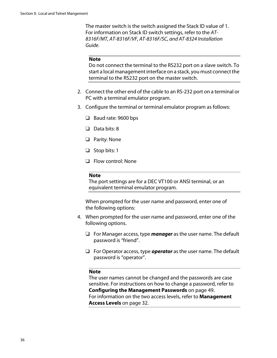 Allied Telesis AT-S25 User Manual | Page 36 / 277